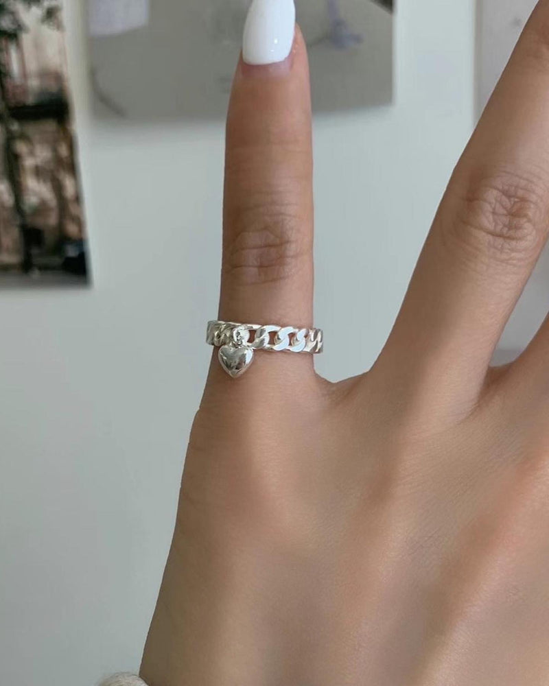 HEART CHAIN OPEN RING