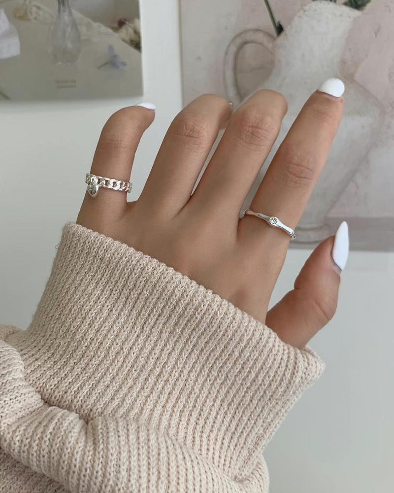 HEART CHAIN OPEN RING