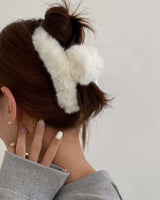 FLUFFY FUR HAIR CLIP