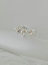 PEARL FLOWER OPEN RING