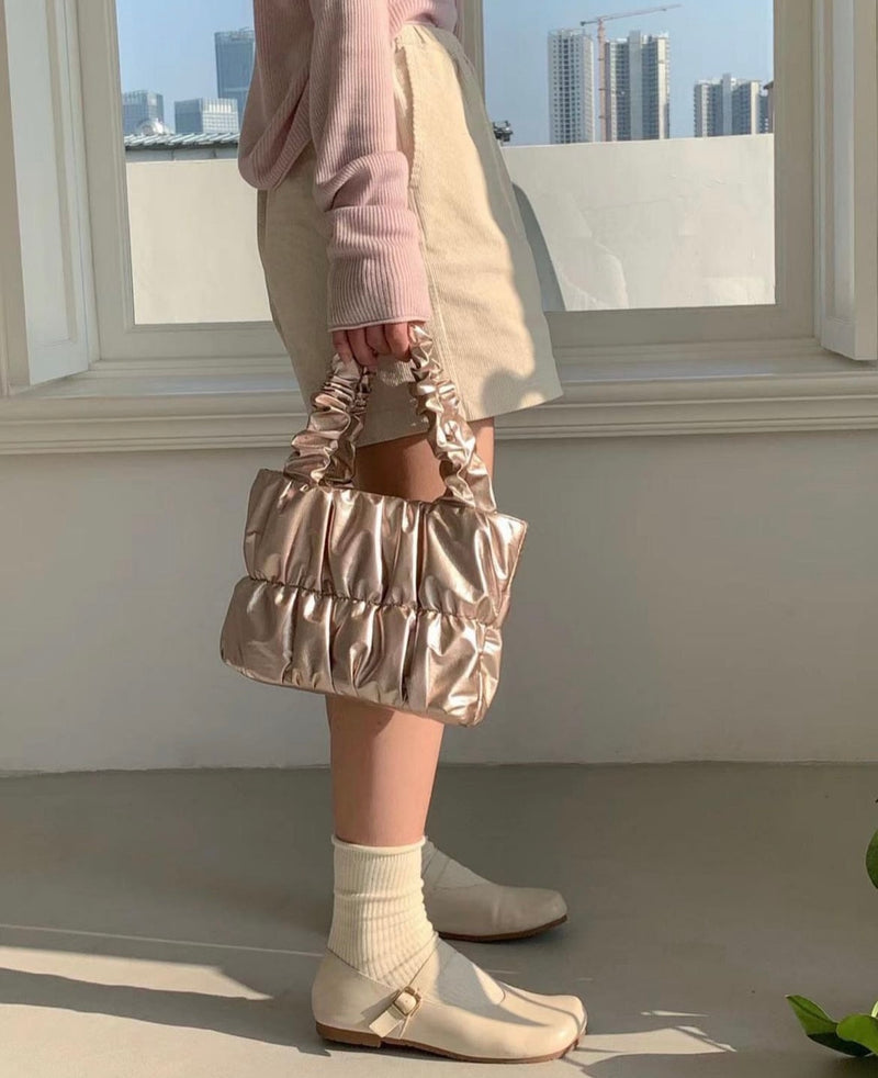 SATIN TOTE BAG [Rose gold]