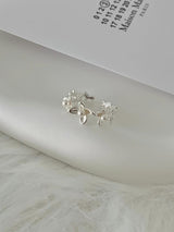 PEARL FLOWER OPEN RING
