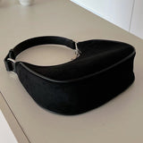 SUEDE HOBO BAG [Black]
