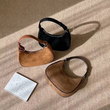 SUEDE HOBO BAG [Black]