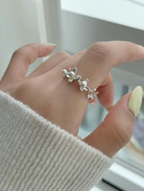 PEARL FLOWER OPEN RING
