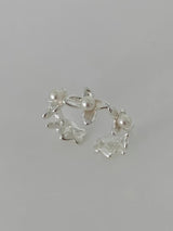 PEARL FLOWER OPEN RING