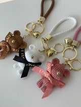 RIBBON BEAR KEY RING [White]