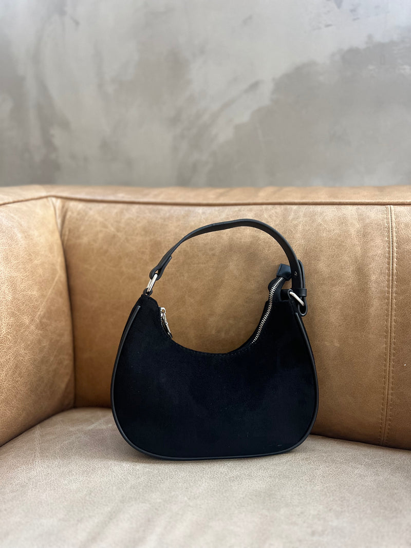 SUEDE HOBO BAG [Black]