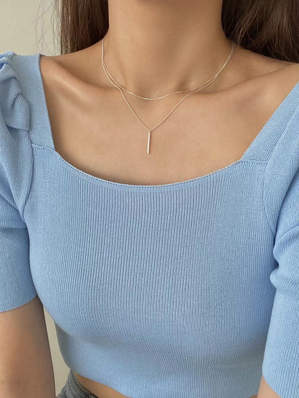 Silver Layered Necklace