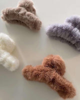 FLUFFY FUR HAIR CLIP
