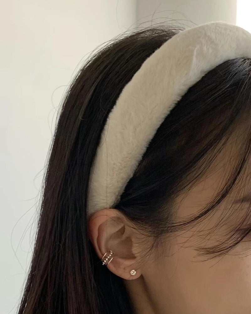 HANDMADE FUR HAIR BAND [Brown]