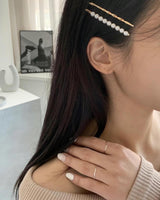 HEART AND PEARL HAIR SET