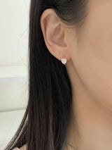 ONE TOUCH CUBIC HEART EARRINGS