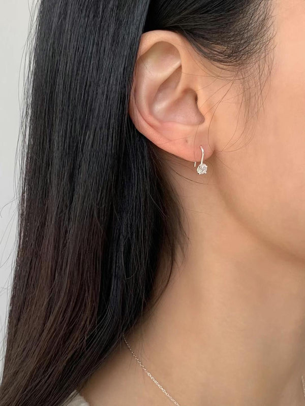 CUBIC FISH HOOK EARRINGS