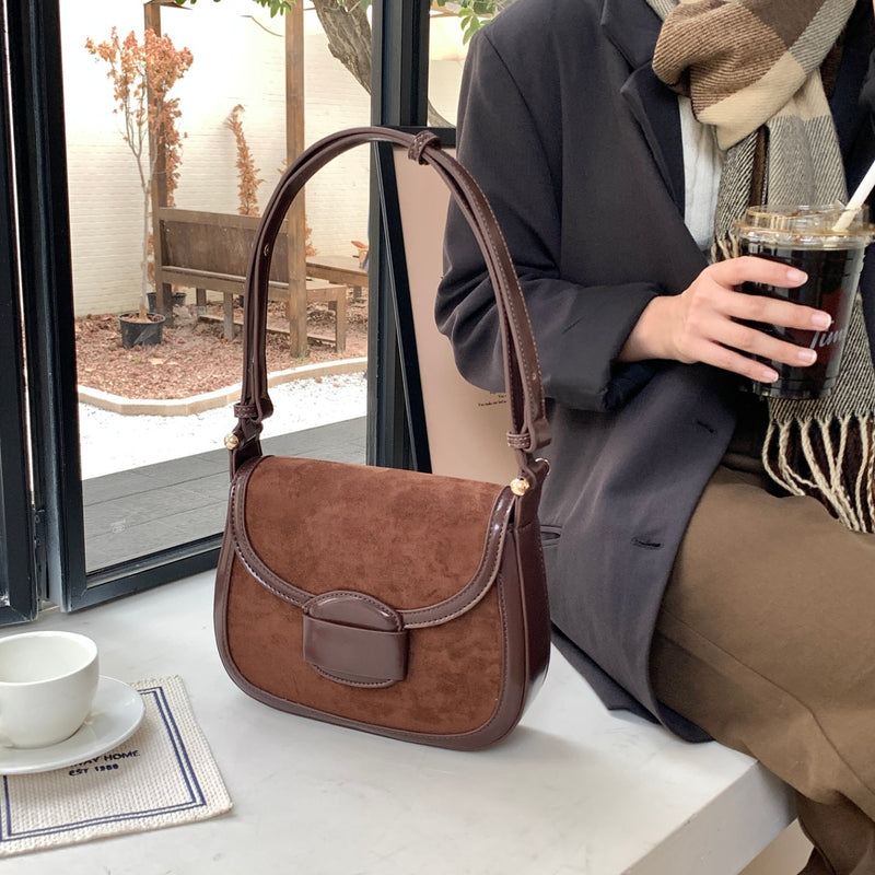 SUEDE BIEBER BAG [Brown]