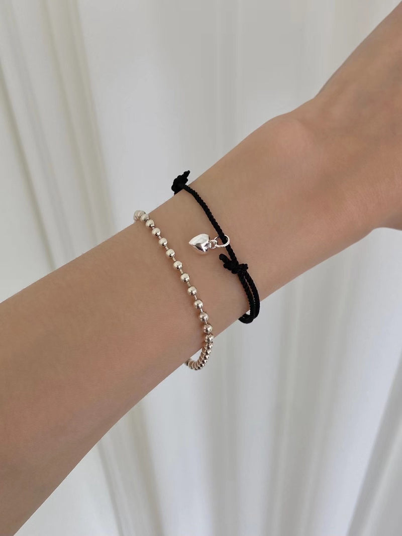 SILVER HEART BRACELET
