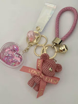 RIBBON BEAR KEY RING [White]