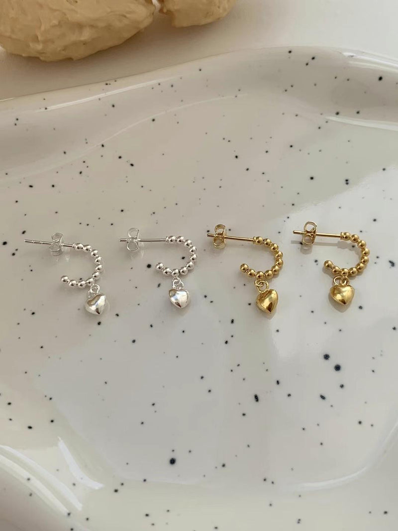DROP HEART EARRINGS