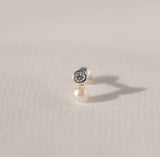 CUBIC DROP PEARL PIERCING