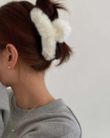 FLUFFY FUR HAIR CLIP