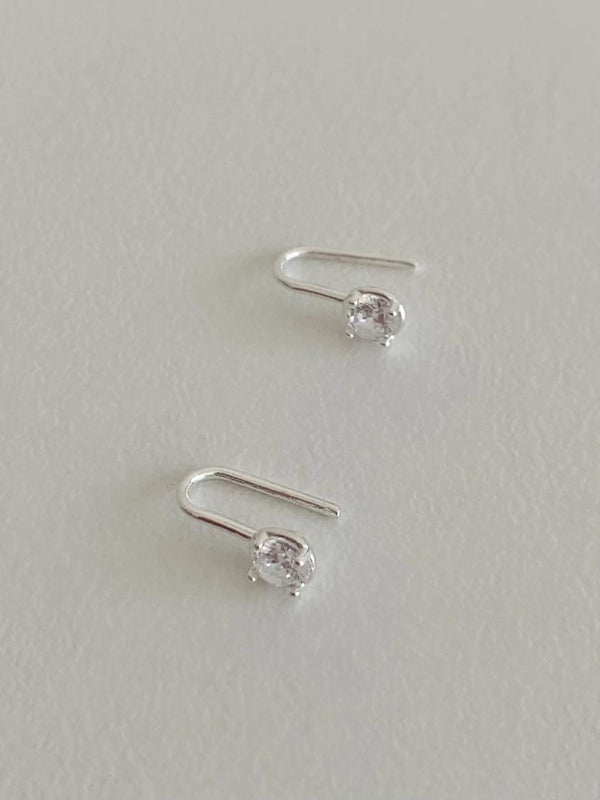 CUBIC FISH HOOK EARRINGS