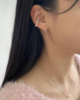 ONE TOUCH OVAL EARRINGS