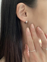 ONE TOUCH CUBIC HEART EARRINGS