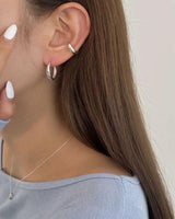 SILVER HOOP EARRINGS
