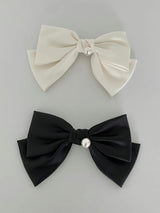 PEARL BIG RIBBON HAIR PIN