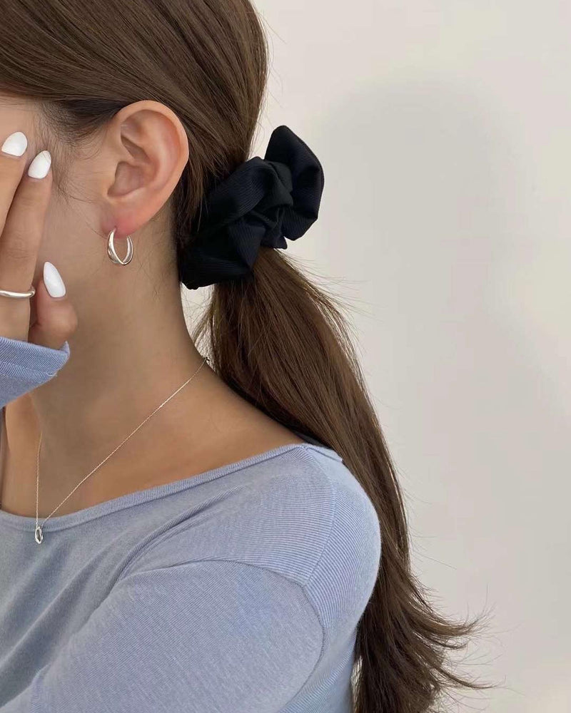 SILVER HOOP EARRINGS