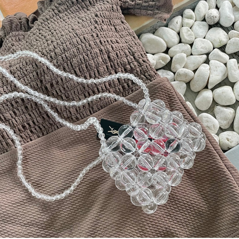 PEARL BEADS MICRO BAG [Black]