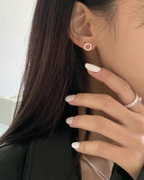 CUBIC ROUND EARRINGS